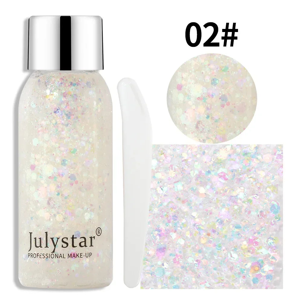 Body Glitter Gel Sequins Long Acting Face Eyes Hair Prom Party Qme 02