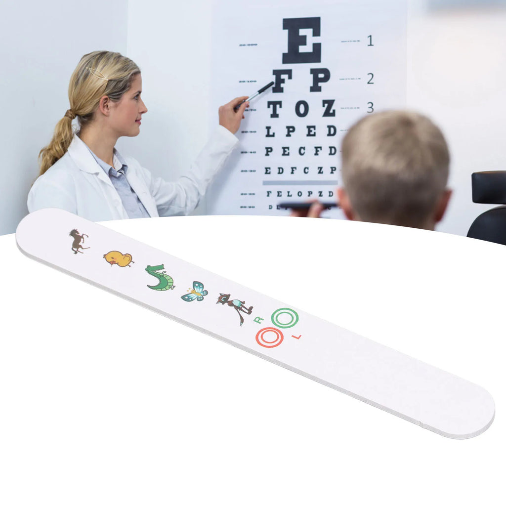 Optometry Fixation Stick Children Vision Optometry Test Card Clear Cartoon Pattern Fixation Stick Vision Tester for Eye Hospital Qme