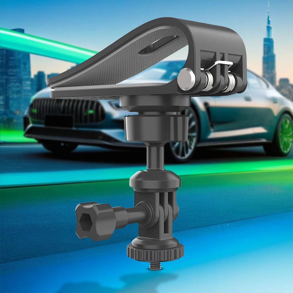 Car Sun Visor Holder 360 Rotation Adjustment Car Sun Visor Camera Mount 1/4 Inch for Osmo Pocket 3 Action 4 Insta360 X3 Qme