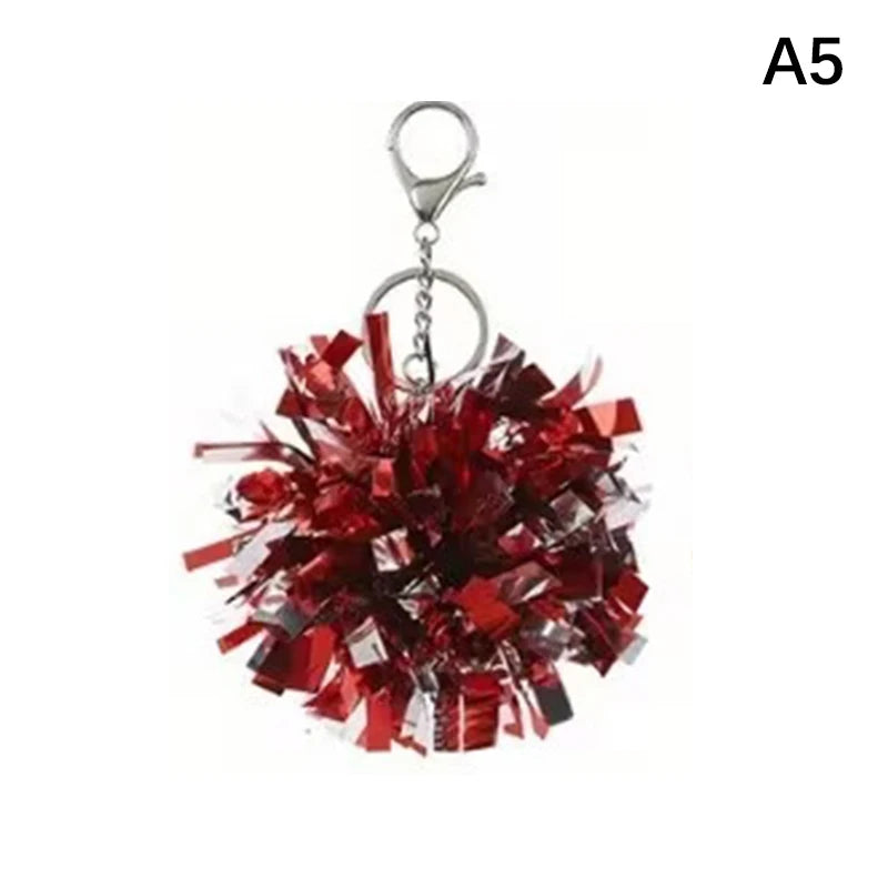 Colorful Cheer Pom Keychains Cheerleader Cheerleading Keyring Charm Qme Other A5