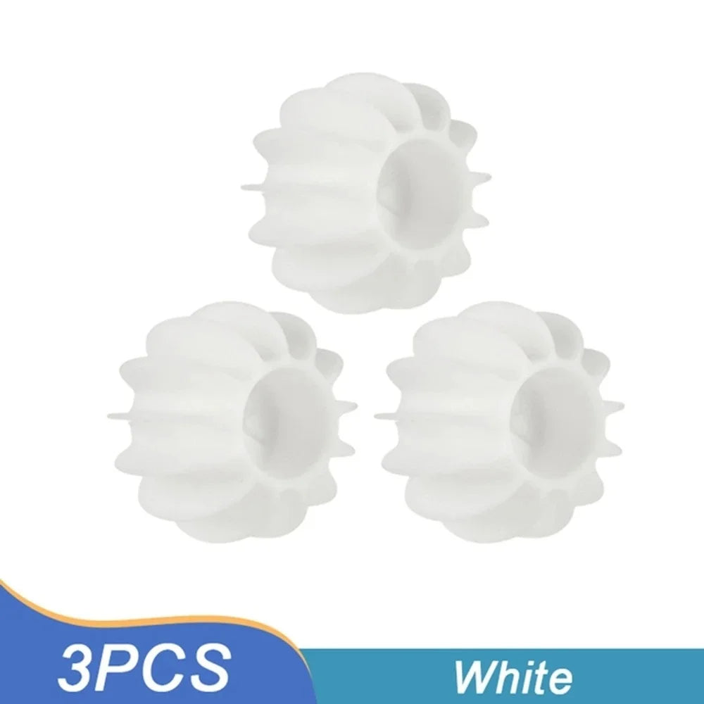 Silicone Laundry Ball Reusable Clothes Hair Cleaning Tool Pet Hair Remover Washing Machine Homeuse Cat Hair Catcher Laundry Ball Qme 3pcs white