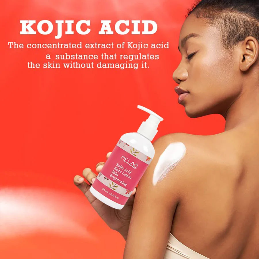 MELAO KOJIC ACID BODY LOTION Skin Brightening Daily Moisturizer & Glowing Skin, Boost Hydrating Qme