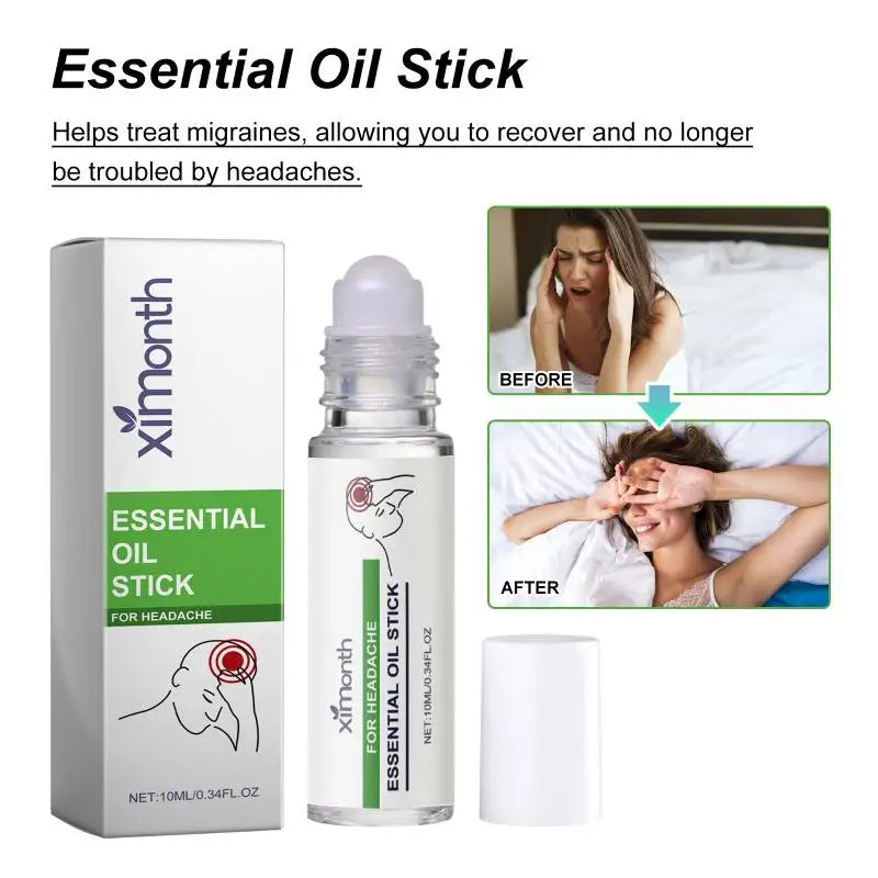 Relief Roll Essential Oil Headache Soothe Calming Lavender Aroma Qme