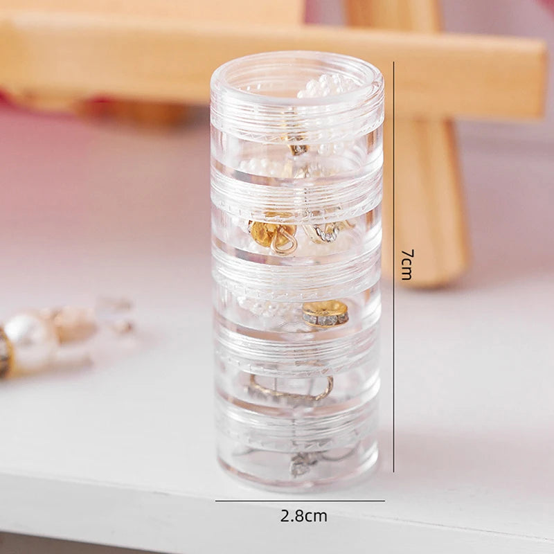 Earrings Nail Storage Plastic Box Display Rack 5th Floor Jewelry Qme S