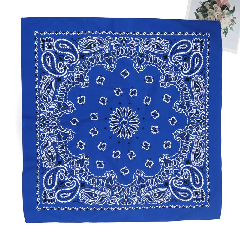 Oversized Hip Hop Cashew Cotton Large Square Bandana Scarf Riding Qme A2