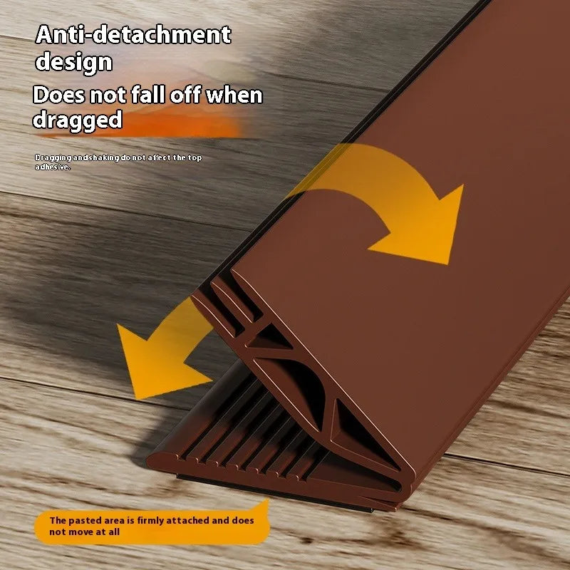 1-4Pcs 1M TPE Door Bottom Seal Strip Self-adhesive Anti-shedding Thicken 3 Layers Windproof Anti-Cold Door Gap Weather Strip Qme