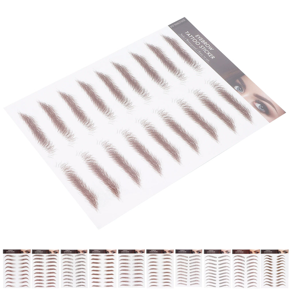 Professional Waterproof Eyebrow Tattoo Sticker Eyebrow Transfer Sticker for Women Lasting Eyebrow Tattoo Sticker Eyebrow Sticker Qme