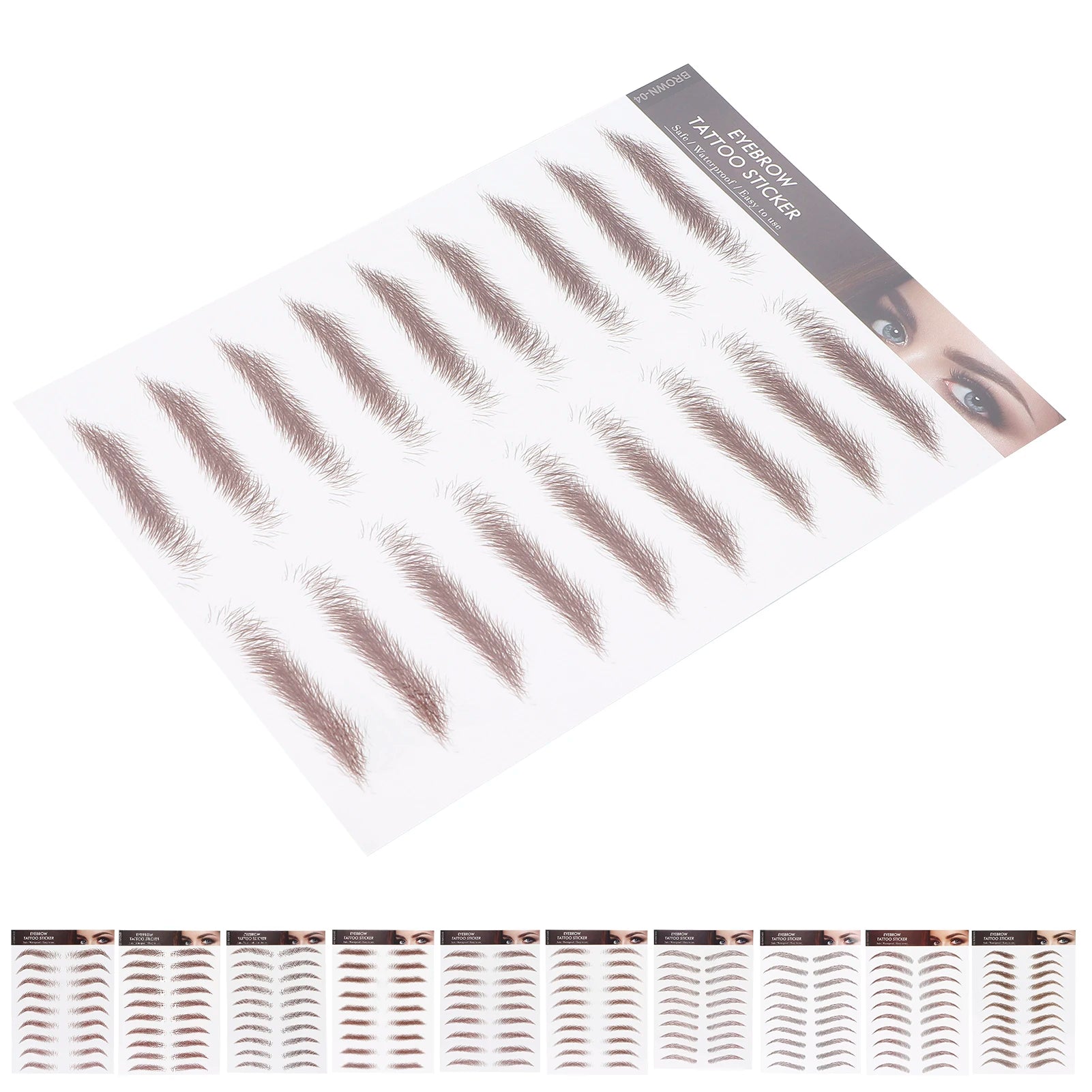 Professional Waterproof Eyebrow Tattoo Sticker Eyebrow Transfer Sticker for Women Lasting Eyebrow Tattoo Sticker Eyebrow Sticker Qme