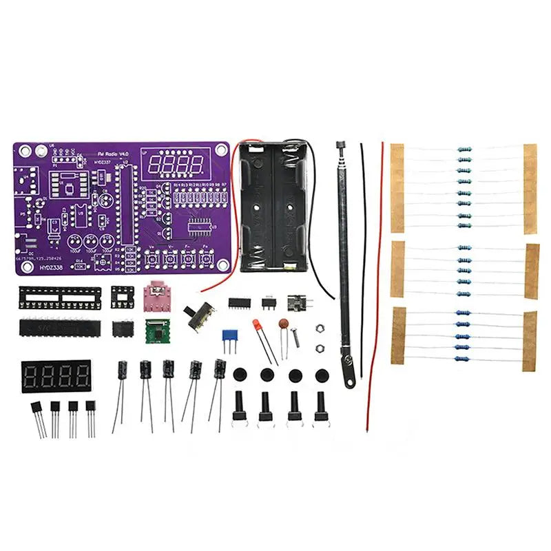 Digital Display FM Radio DIY 87-108MHz Dual Channel Electronic Qme Default Title