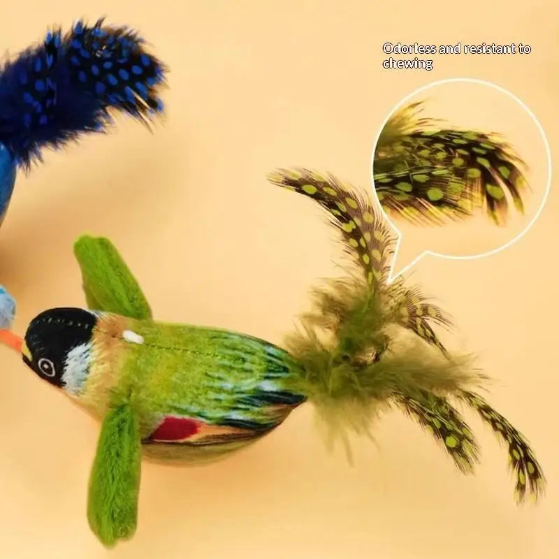 Electric Squeaky Simulation Bird Plush Toys Realistic Cat Toy Cats Qme
