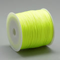 PandaHall 100m/Roll Nylon Thread Braided Chinese Knotting Cord for Jewelry Making, 0.8mm Hole String for DIY Bracelet Beading Qme Green Yellow