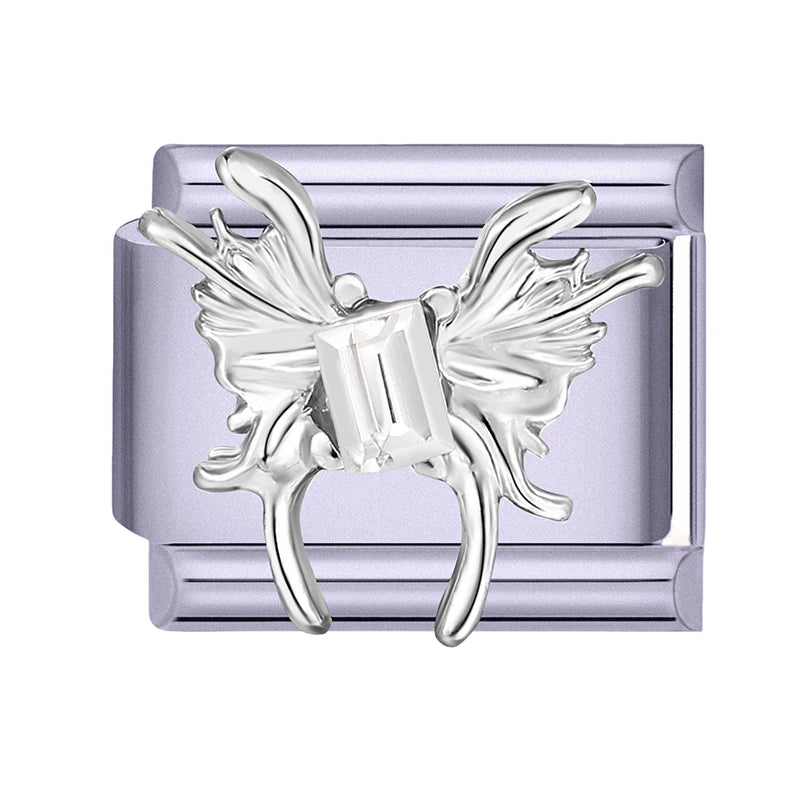 2026 Y2K Charm Beautiful Purple Sunset Zircon Italian Links Fit