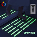 24pcs Bathtub Non-Slip Stickers Luminous Shower Mats For Showers Anti Slip Bath Tub Stickers With Scraper, Qme 24pcs