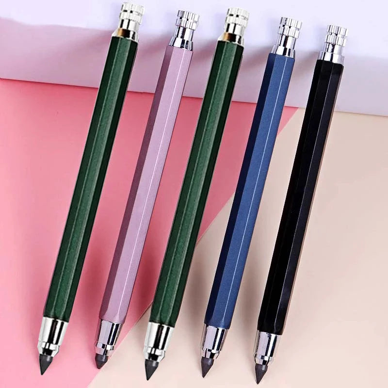 5.6mm Metal Mechanical Pencil And 2B/4B/6B/8B Pencil Refill For Writing Tool Sketch Comics Design Automatic Pencil Qme