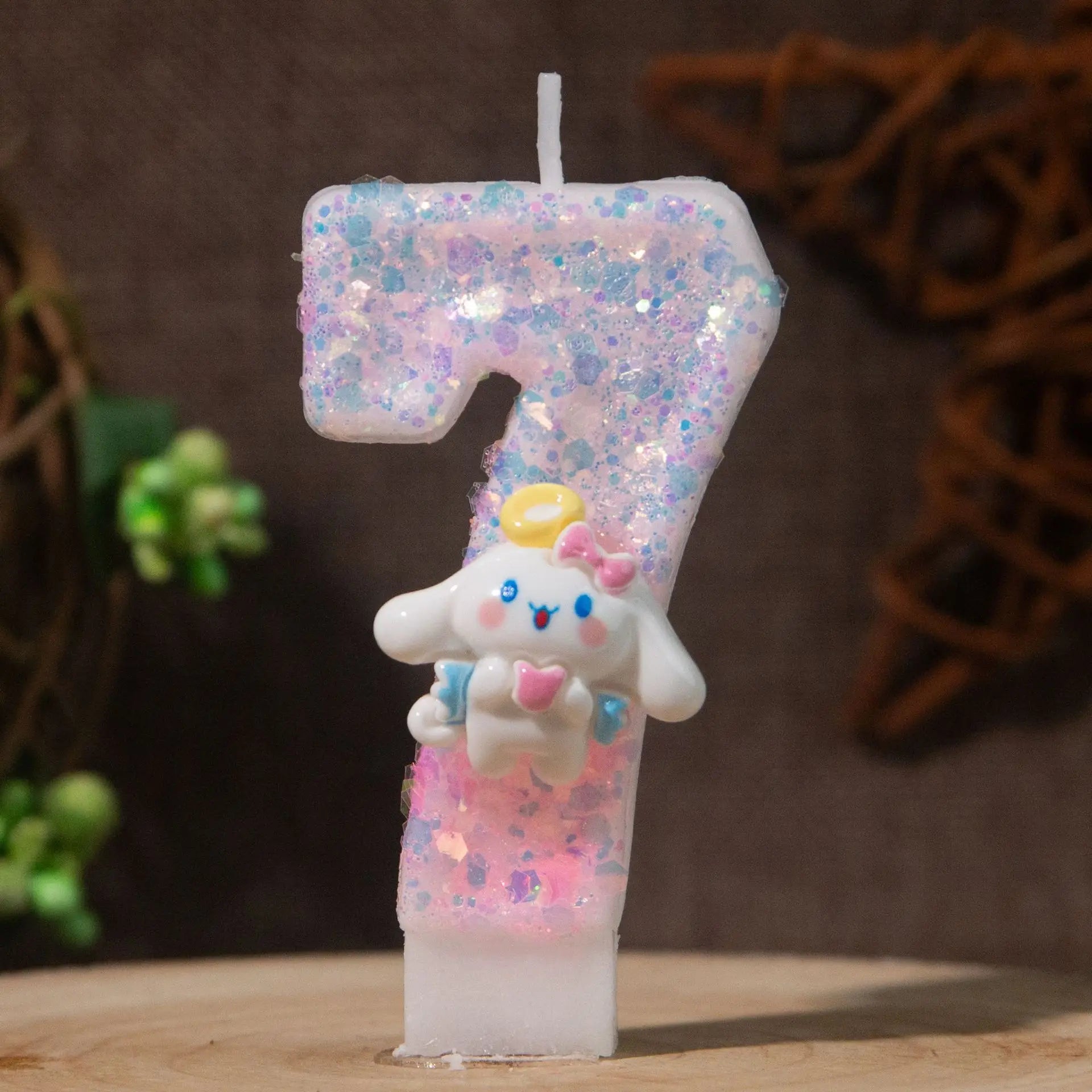 Cinnamon Dog 0-9 Numbered Birthday Candles Pink Cartoon Cake Topper Decorations Student Birthday Party Supplies Qme 7