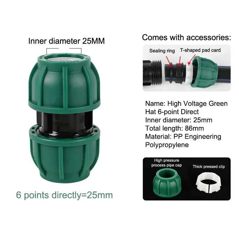 PE Pipe Fittings Quick Connectors Tap Water Pipes Heatless Joints Valves Direct Elbows Tees For Plumbing Irrigation DIY Repair Qme A2