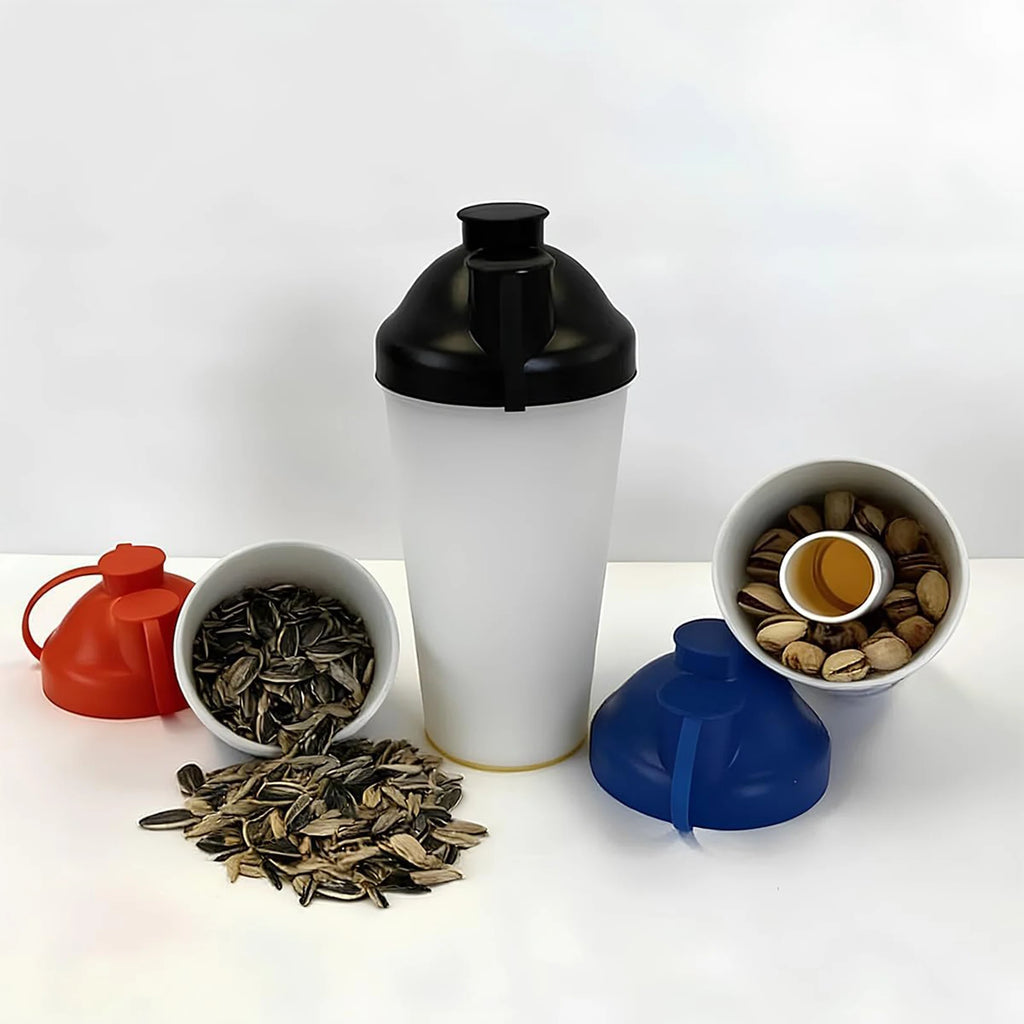 Reusable Seed & Shell Holder with Compartment Seeds Waste Collector Leak-Proof for Travel&Baseball Games&Tailgates & Road Trips Qme