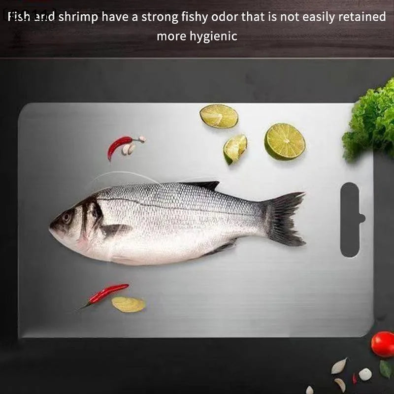 Stainless Steel Double Sided Cutting Boards Perfect Everyday Cooking Qme