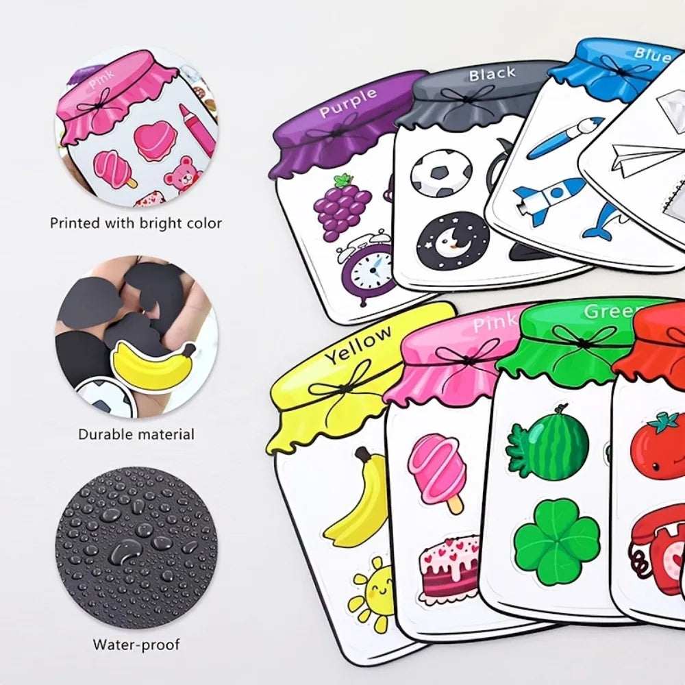 Color Recognition Magnetic Sorting Set Educational Magnet Fruit Toys for Baby Toddlers Kids Magnets for Refrigerator Whiteboard Qme