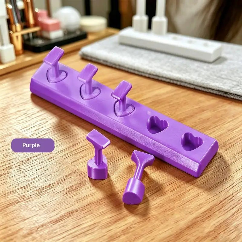 Nail Stand Holder Display Rack False Nails Non Magnetic Art Tip Qme Purple