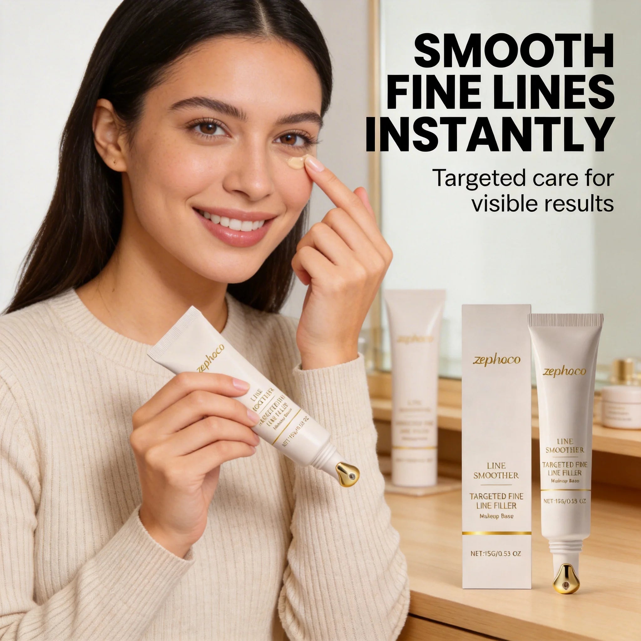 Zephoco Pre-makeup Facial Moisturizer Fine Line Filler Waterproof Qme