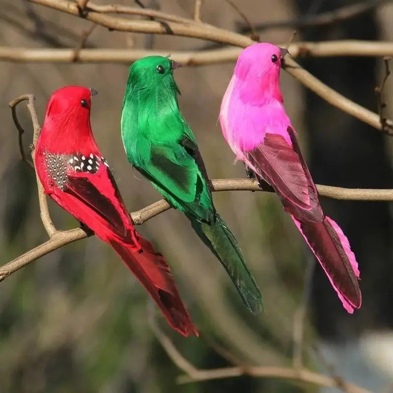 Creative Foam Feather Artificial Parrot Imitation Bird Model Home Qme