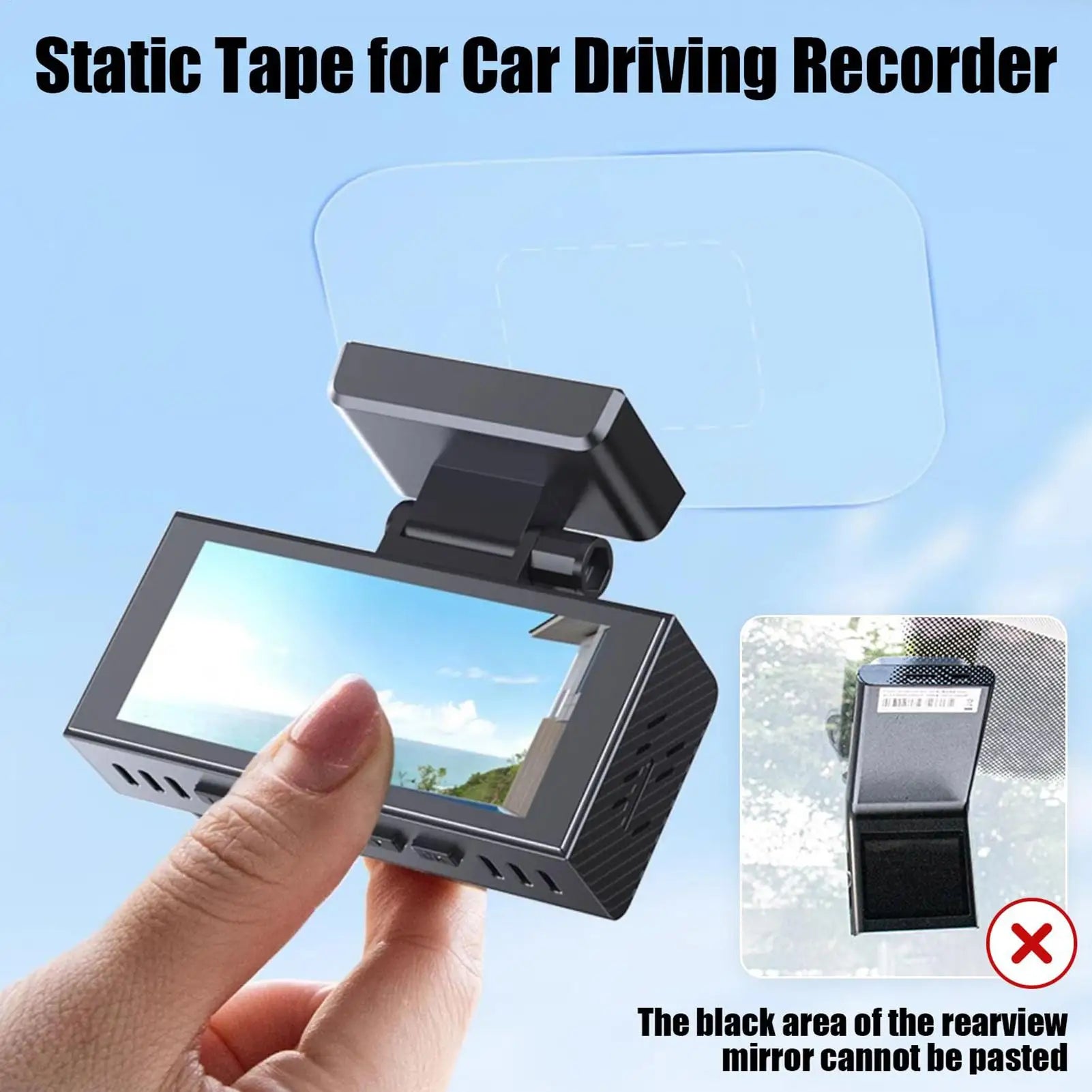 Windshield Sticker Protector Electrostatic Dash Cam Screen Film Qme