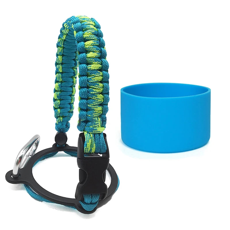 Silicone Non-slip Base Cover Paracord Hand-woven Water Cup Carrying Qme A20