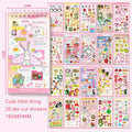 20 Sheets INS Hand Account Stickers Scrapbooking Kawaii Stationery Qme A2