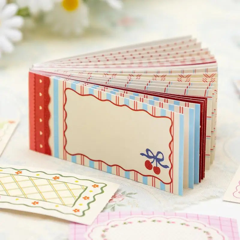 Vintage Border Note Stickers Tear Resistant DIY Decor Scrapbooking Qme