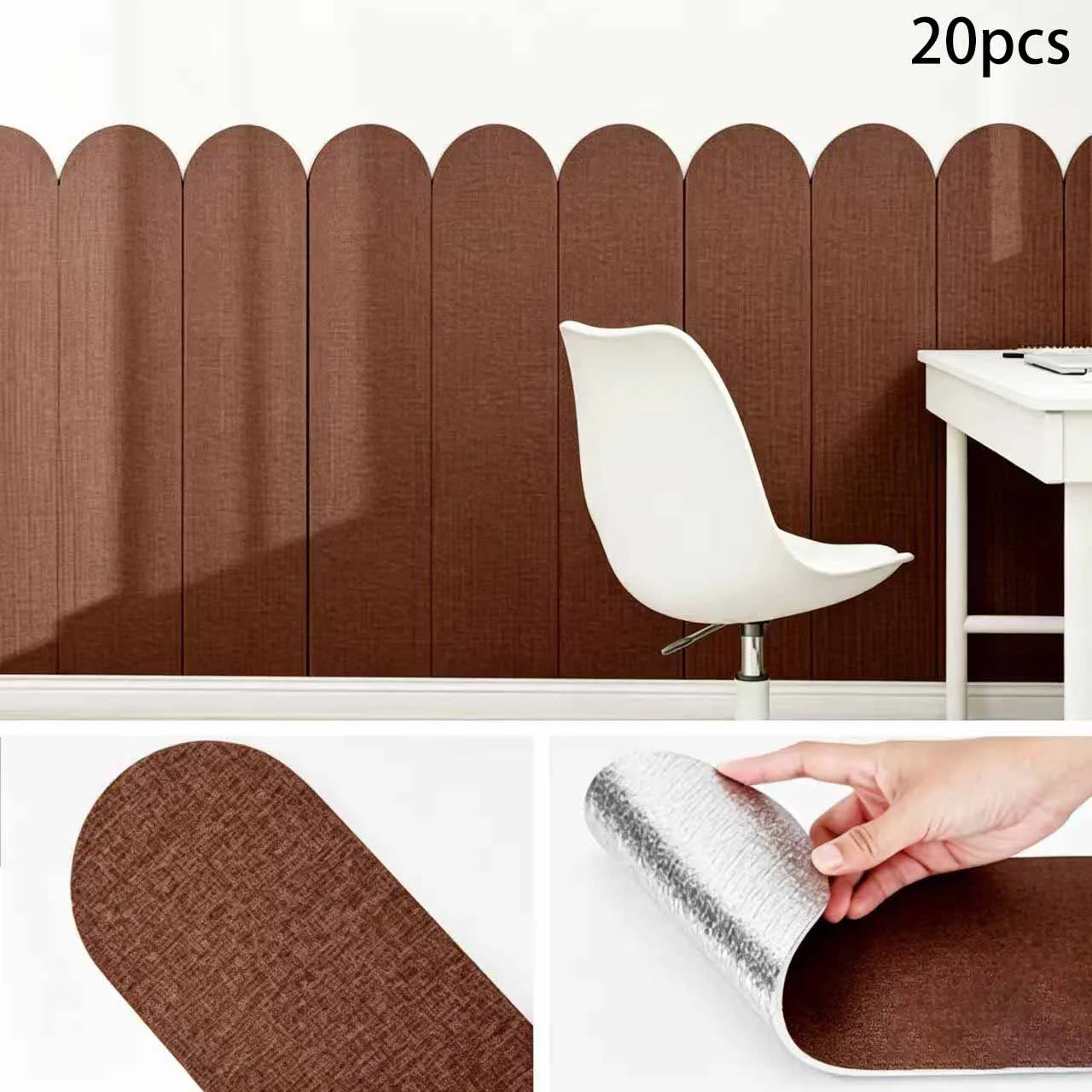 Foam Soft Wall Covering Peelable Panel Room Bedside Decoration Qme 60cmX15cm-20pcs zongse