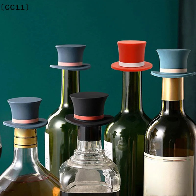 Magic Hat Wine Bottle Stopper Seal Cork Cover Silicone Kitchen Qme
