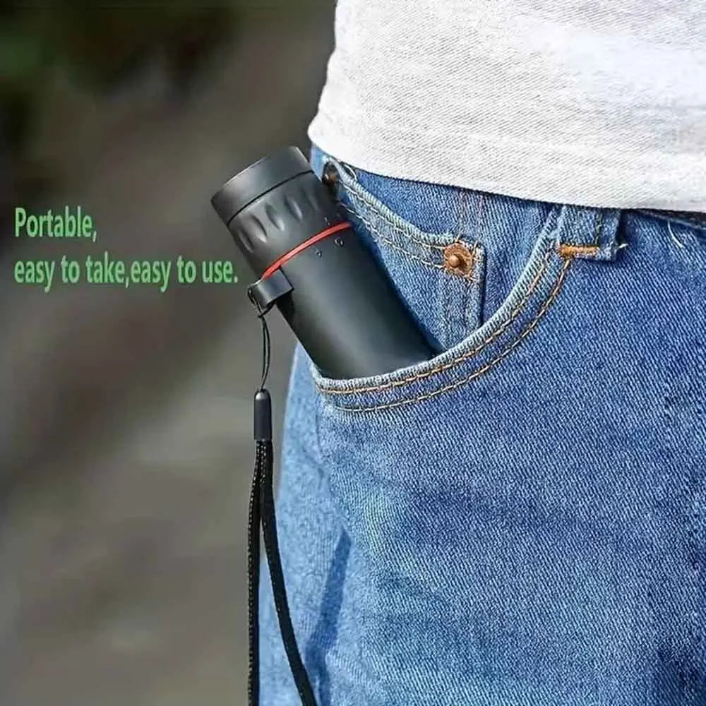 2000x25 HD Monocular Telescope Mini Portable Telescope Outdoor Camping Hunting Birdwatching Travel Hiking Fishing Telescopes Qme