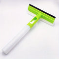 3-In-Collapsible Vehicle Window Cleaner, Versatile Rotating Spray Wiper Featuring Spray And Sponge, Without Battery Qme Green