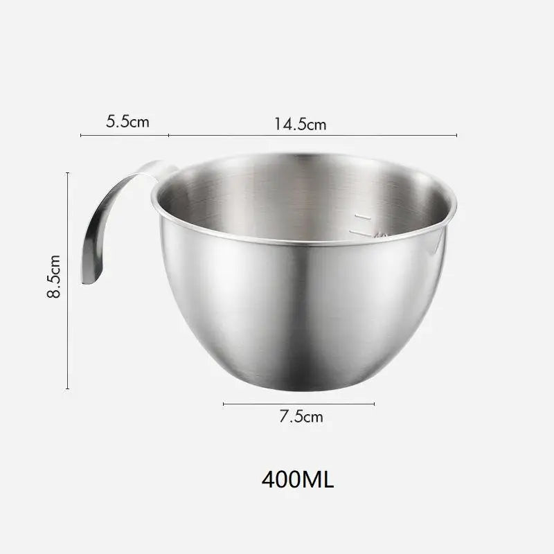 1 2 3 Stainless Steel Mixing Bowl Scale Handle Filter Multi Qme 400ML