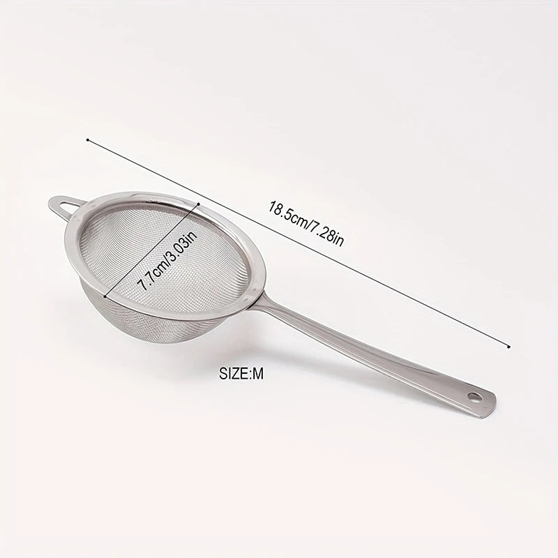 Stainless Steel Matcha Sifter Very Fine Mesh Rust-proof Tea Strainer Qme Silver M