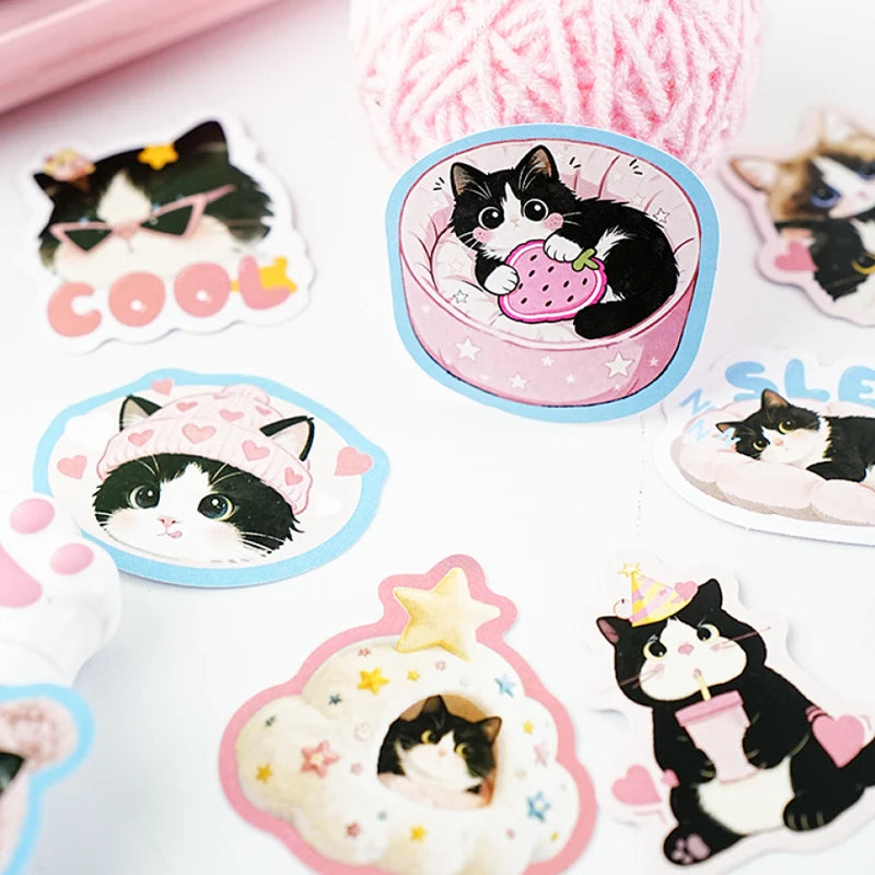 3 Bags Pet Party Sticker Pack, Cute Pet Poses for Various Scenes, Fit for Multiple Journal Styles, Versatile High-Value Sticker Qme