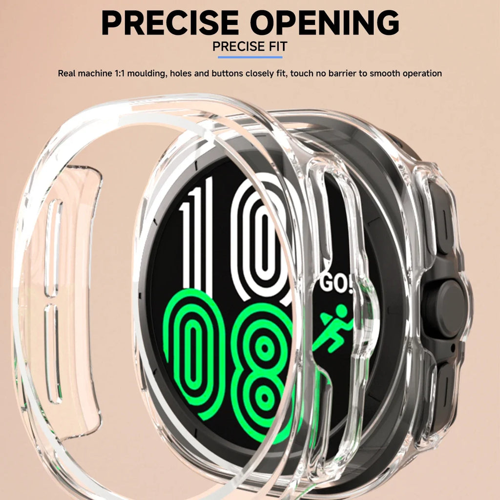 Case+Strap for Samsung Galaxy Watch 7 Ultra 47mm Sport Silicone Band Bracelet PC Case Protective Cover for Galaxy Watch 7 Ultra Qme