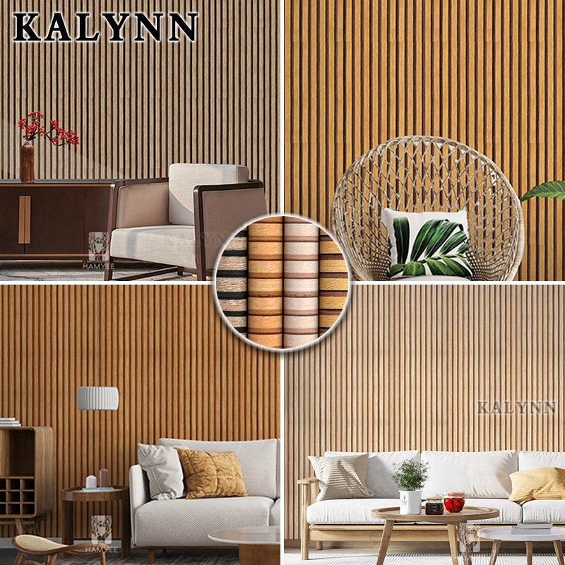 Wood Grating Wallpaper Self-adhesive Removable Peel Stick Wall Paper Qme
