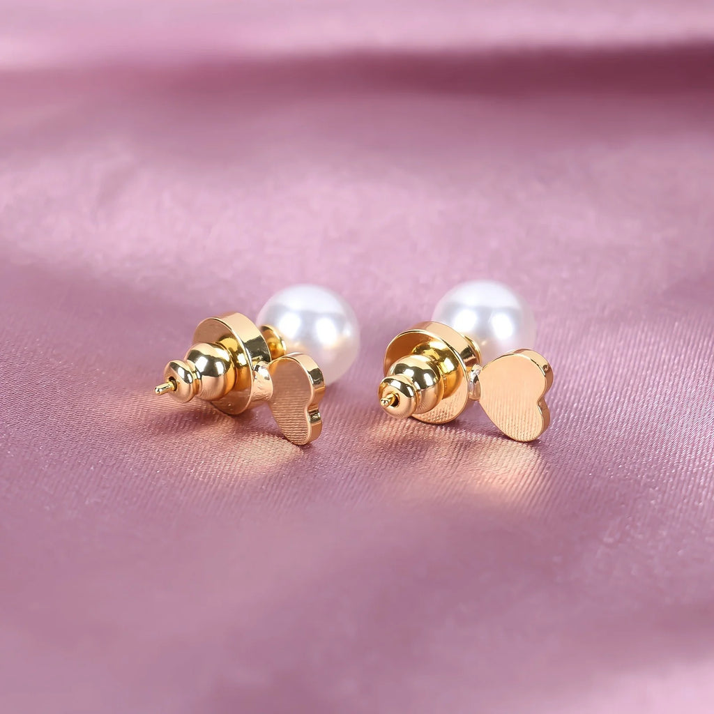 [Heavy Earring Support] 4Pcs Heart Locking Bullet Earring Backs | Earring Support Lifter Backs For Droopy Ears, Heavy Earrings Qme