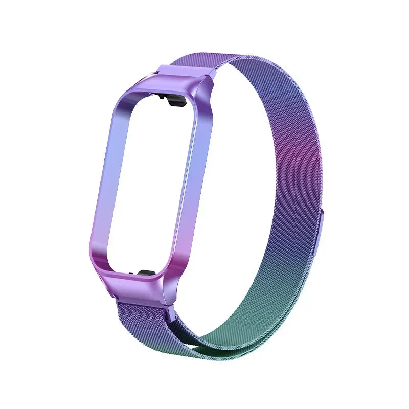 Strap For Xiaomi Mi Band 8 Active Bracelet for Xiaomi Smart Band 8 Active Stainless Steel Metal Watchband Mi Band 8 Active Qme Muticolor 2 for Xiaomi 8 Active