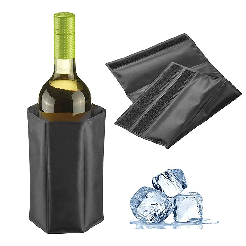 Wine Cooling Holder Ice Bag Jelly Picnic Beverage Nylon Wine Cooler Sleeve Soft Drink Rack Bar Tools For Beer Champagne Bucket. Qme