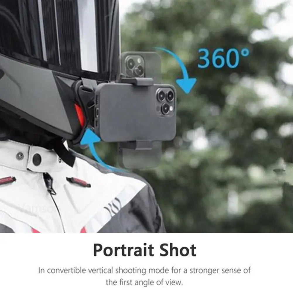 Motorcycle Helmet Chin Strap Mount Holder With Phone Clip For GoPro 11 10 9 Action Camera Full Face Mobile Phone Holder Qme