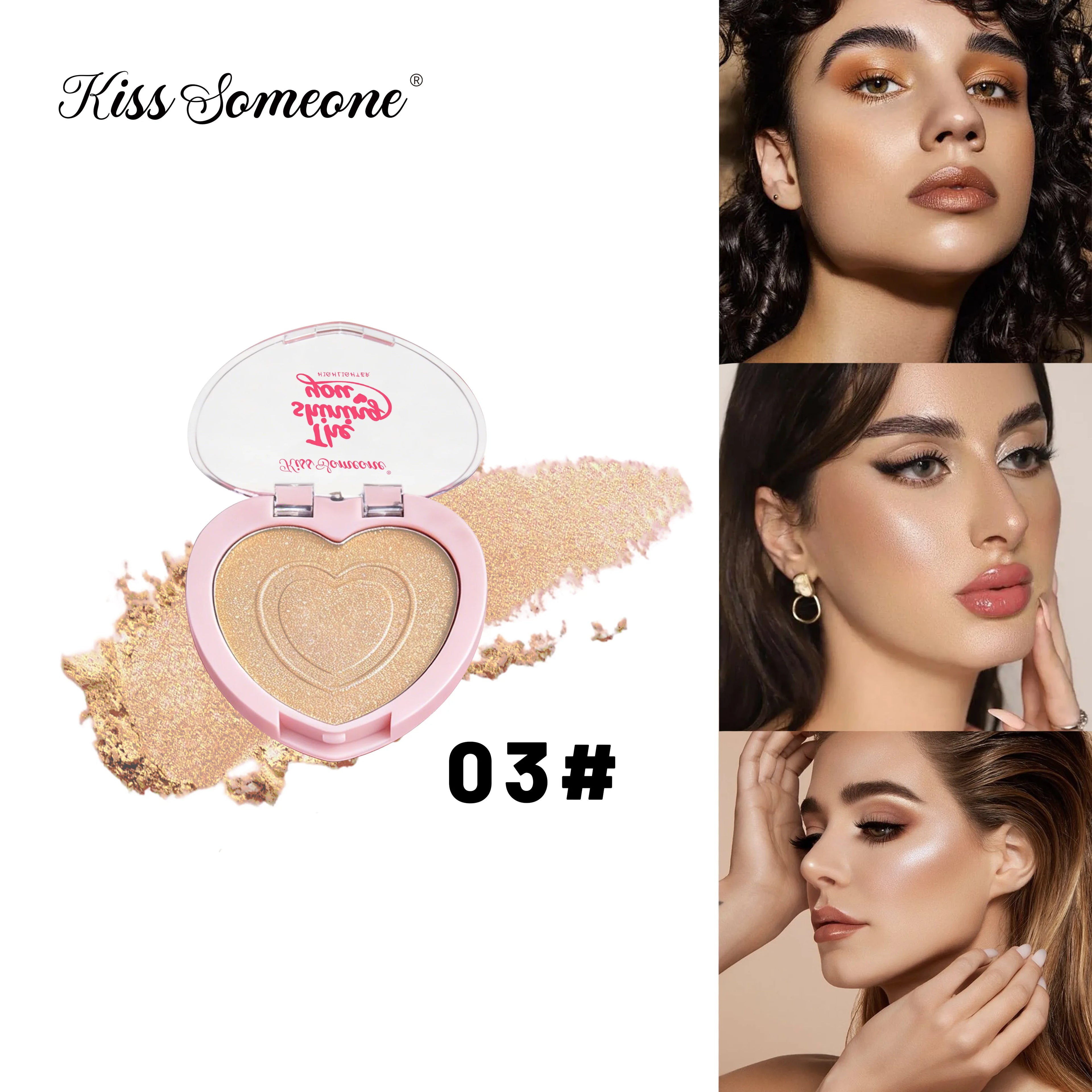 Facial highgloss disc highgloss sparkle highlighter,long-lasting high-gloss disc,rich color palette suitable for Halloween use Qme 602503 5g