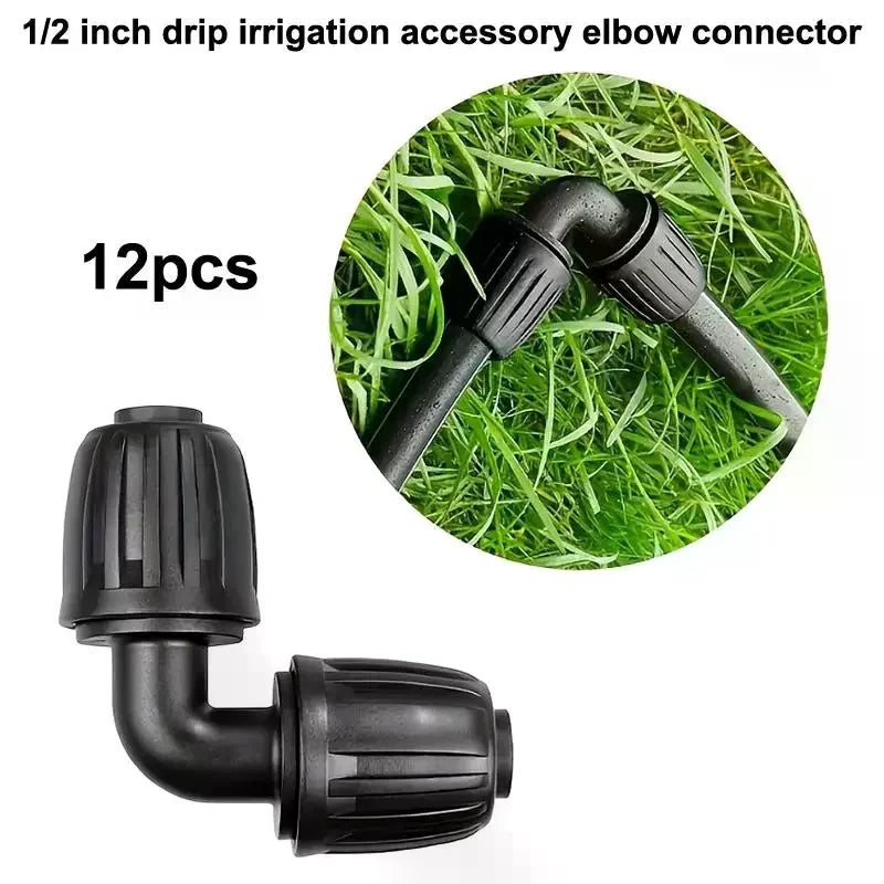 1 2-inch Drip Irrigation Fitting Elbow Connector Anti-drip Lock Nut Qme