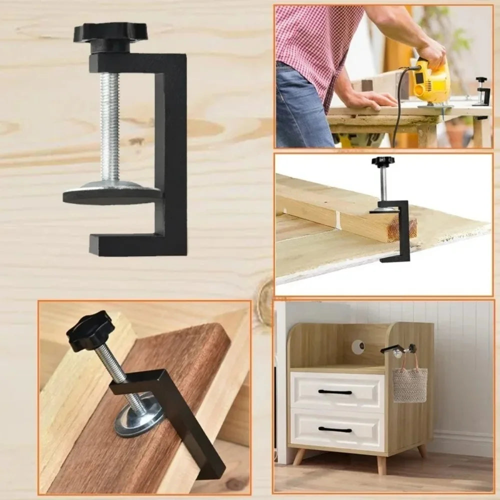 Cabinet Installation Clamp 10-57mm Adjustable G-Type Drawerwood Working Clamps Portable Drawer Fixing Clip Woodworking Tools Qme
