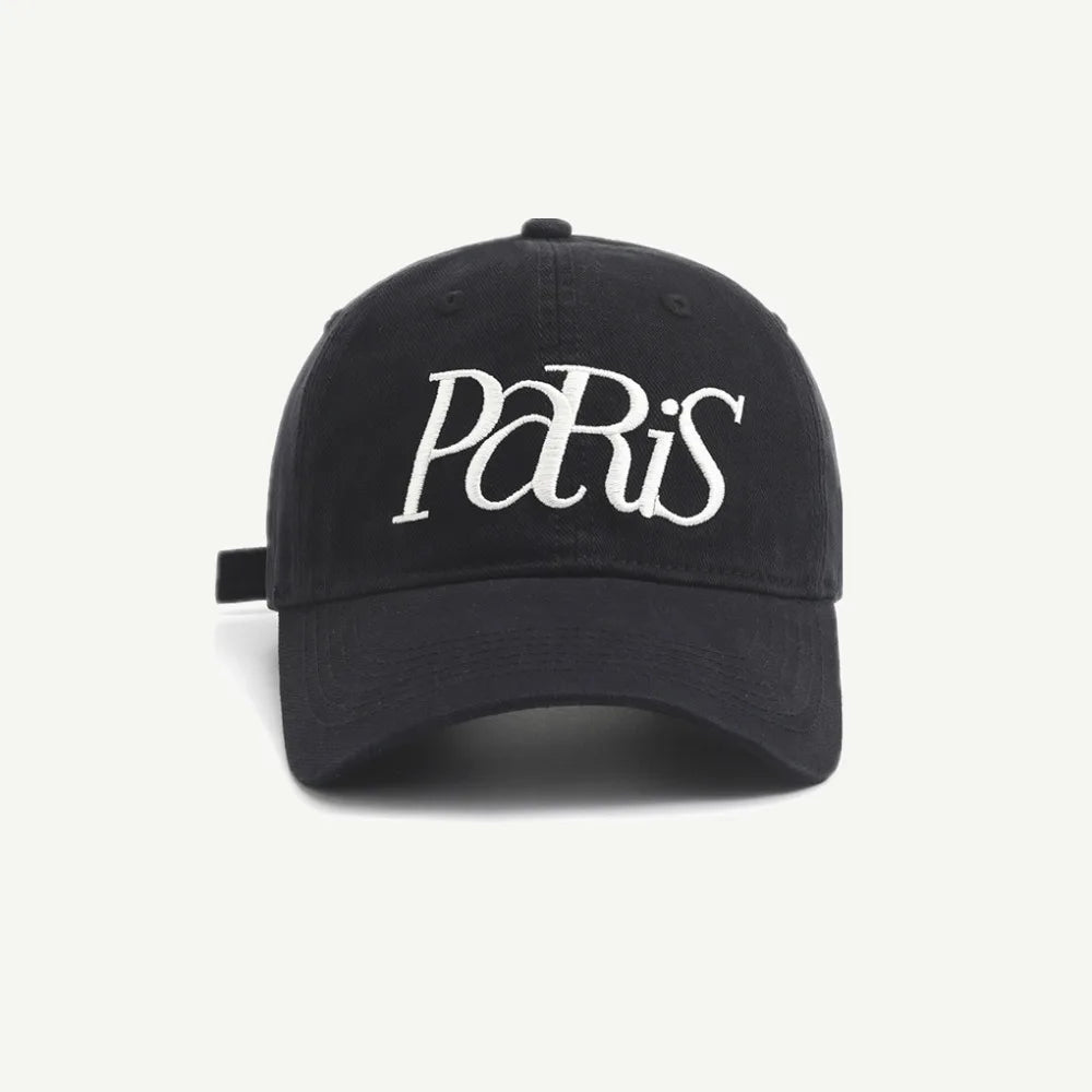 Casual Embroidered Embroidery Baseball Cap NYC Hole Letter Baseball Hat Retro Sunscreen Hat Sun Hat Girl Qme Black