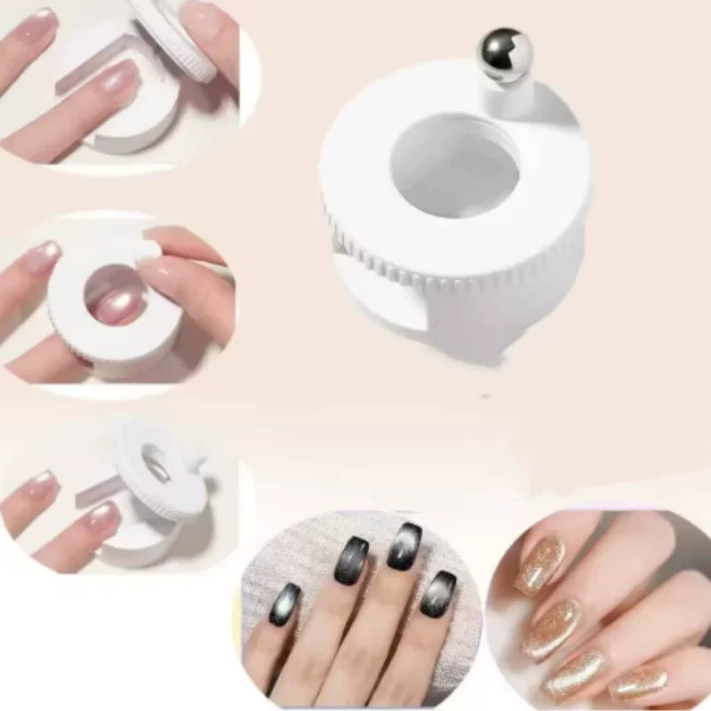 Rotating Automatic Glass Bead Cat's Eye Magnet Beginner Friendly Super Strong Magnet Rotating Cat Eye Nail Magnet Qme