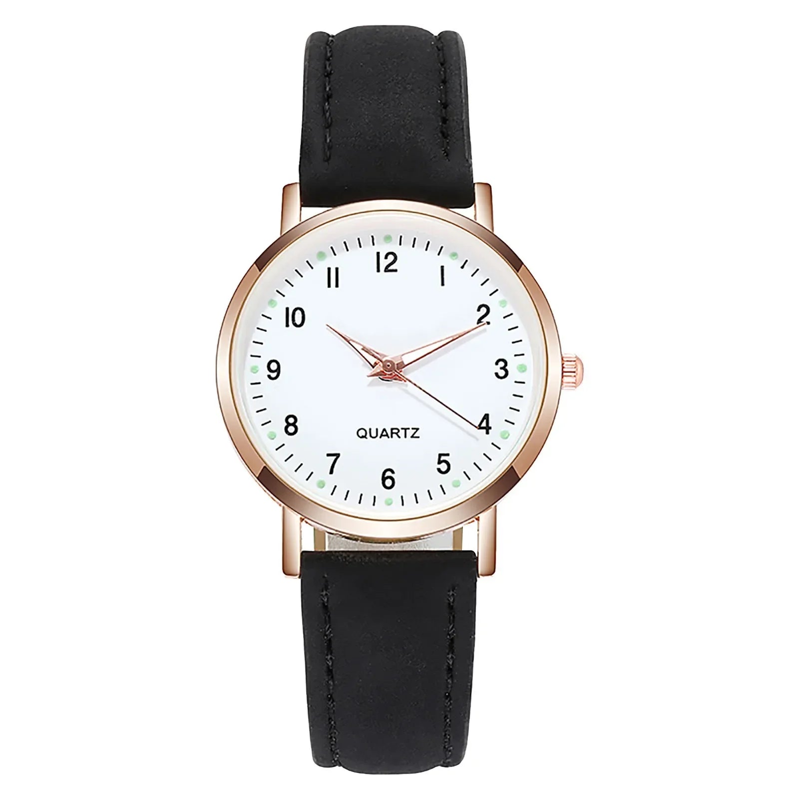 NEW Watch Women Fashion Casual Leather Belt Watches Simple Ladies' Small Dial Quartz Clock Dress Wristwatches Reloj mujer Qme Black