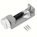 Watch Link Remover Kit, Watch Strap Tool with 3 Additional Needles for Disassembling Watch Strap Link Pin and Measuring Si Qme Silvery 1 set